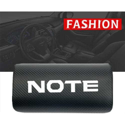 1pcs car neck pillows both side pu leather single headrest case for NISSAN NOTE E11 E12 Accessories Car Styling