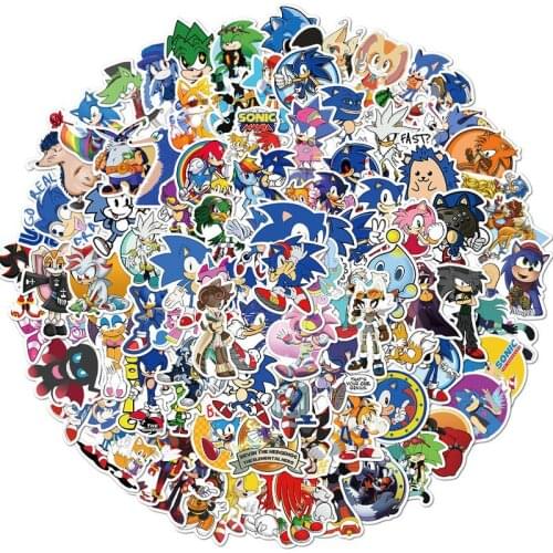 10/100PCS Japan Anime Sonic Waterproof Stationery Sticker Skateboard Suitcase Luggage Guitar Stickers Kid Toy Sticker Sticker