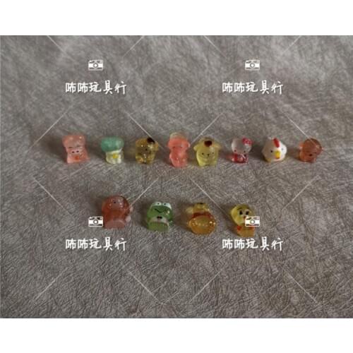 200pcs/lot Cute Lovely Mini Animal Dolls 1cm Transparent Capsule Kids Toys Cellphone Decoration