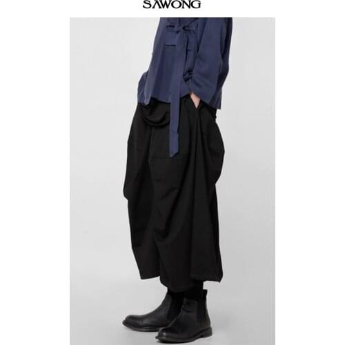 27-46 New 2021 Men Women clothing GD fashion high street loose Personality minority irregular Wide Leg Pants plus size costumes
