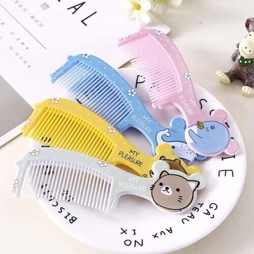 6Pcs Baby Hair Comb Safe Hair Massage Head Massager Natural Feel Kids Care Kit Baby Comb Brush