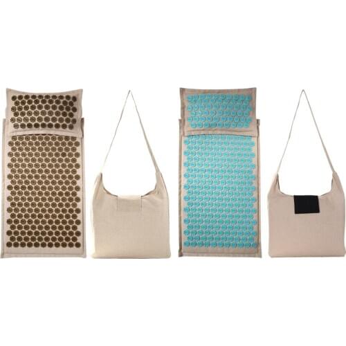 Acupuncture Massage Cushion with Pillow Body Pain Relief Stress Acupoint Spike Relieve Yoga Acupoint Pad Mat