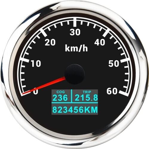 85MM Car GPS Speedometer With LCD Display COG Trip Total Mileage km/h MPH Speed Odometer Fit For Boat Marine Motorcycle