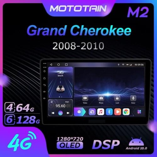 Mototain 6G+128G Android 10.0 Car Multimedia Radio Player for Jeep Grand Cherokee 2008 - 2010 Auto video Head Unit 4G LTE SPDIF