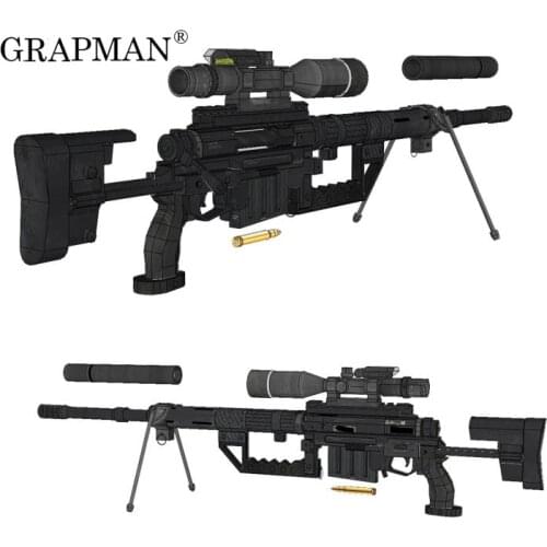 Paper Model weapon M200 Sniper rifle 1:1 Scale Gun 3D puzzles paper toy Handmade Toys