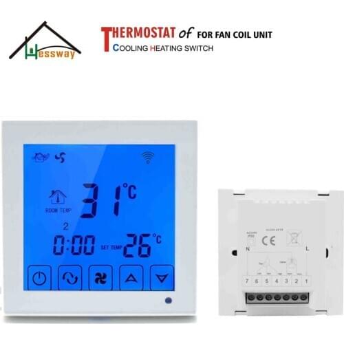 2p Touch screen 7 days four periods program Digital Thermostat with Temperature correction