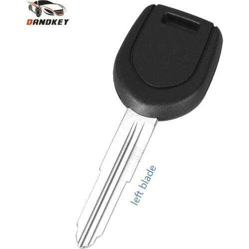 Dandkey Replacement Car Key Shell Transponder Key Fob Fit For Mitsubishi Chip Key Blank left blade