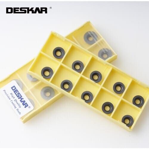 10PCS DESKAR RDHX12T3MOT RDHX1003MOT LF6018 Milling Carbide Inserts Turning Tools Lathe Cutter Cutting For Stainless Steel