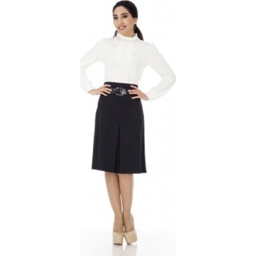 ETEK SKIRT JUPE ,1 PLEATED OFFICE SKIRT 65 CM LENGTH