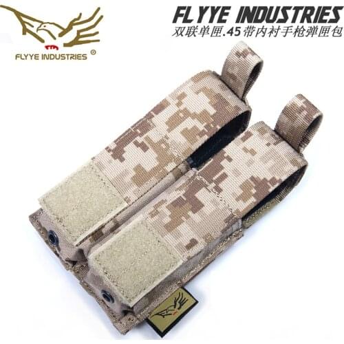 FLYYE FY-PH-P006 MOLLE Double.45 Pistol Magazine Pouch Twin Single Box Hand Device Package