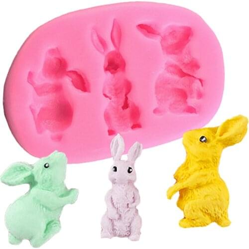 Fondant Silicone Mold Small Rabbit Cake Silicone Mold Chocolate Mold Cake Fondant Mold Baking Tools