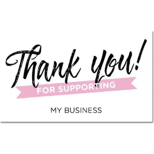 Hot Sale 30Pcs Thank You Cards Copperplate Paper Thank You Gift Packaging English Five-star Praise Label For Small Businesses