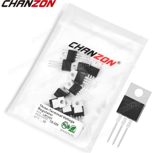 10Pcs LM350T LM350 TO-220 Three-Terminal Voltage Regulator Transistor Bipolar Junction BJT Triode Tube Fets Integrated Circuits