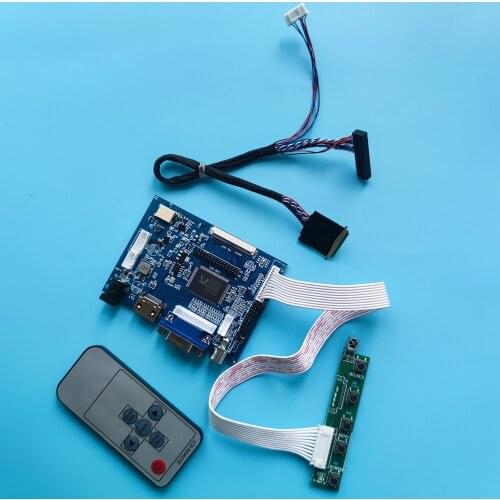 Kit Work for LTN121AT06 1280x800 Screen remote display monitor panel driver 40pin Controller Board 2AV VGA AV LED HDMI LCD