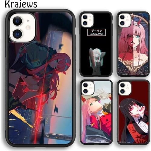 Krajews Anime Girl Hiro Zero Two Darling In The Franxx Soft Phone Case Cover For iPhone 5 SE 6s 7 8 plus X XR XS 11 12 pro max