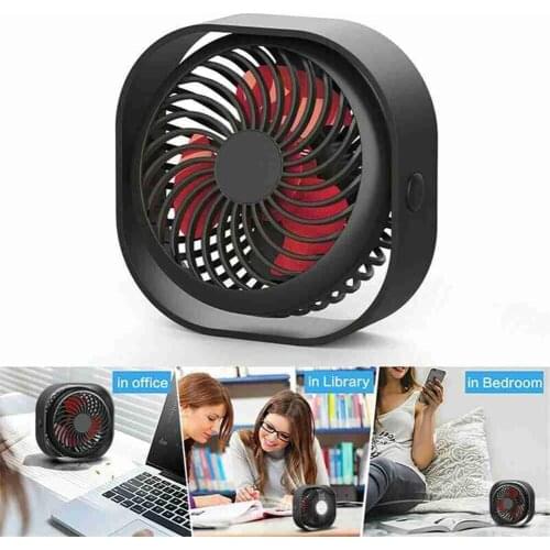 Mini Portable Desktop Fan Air Fan 2000mAh Rechargeable Battery Cooling USB Fan 3 Speeds 360 Degree Rotation USB Power Quiet