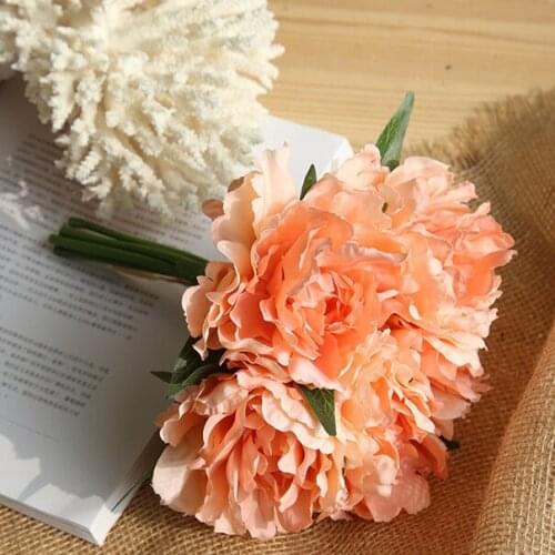 New Design Hotel Decoration Silk Peony Bouquet Simulation Flower Artificial Hydrangea