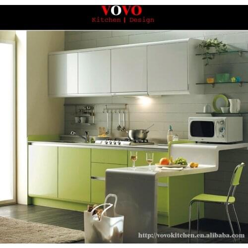 New modular kitchen cabinet green colour