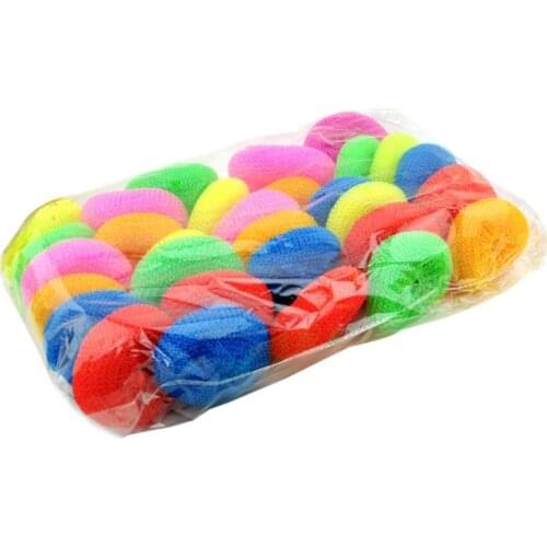 New Scouring Pads Round Dish Pads Plastic Non-Scratch Dish Scrubbers Assorted Color Dish Mesh Scrubbers for Kitchen (30 Pcs)