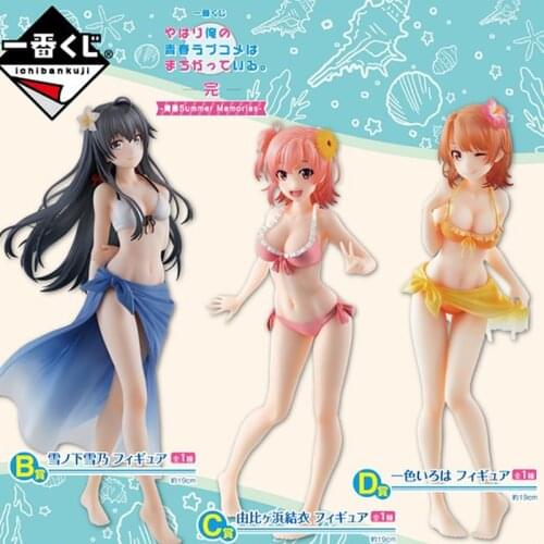 Judai Original Banpresto Ichiban Kuji Oregairu Yukinoshita Yukino Yuigahama Yui Isshiki Iroha Swimsuit PVC Action Figure Toys