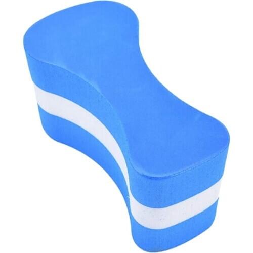 Foam Pull Buoy Eva Kick Legs Board Kids Adults Pool Swimming Training-Blue+White