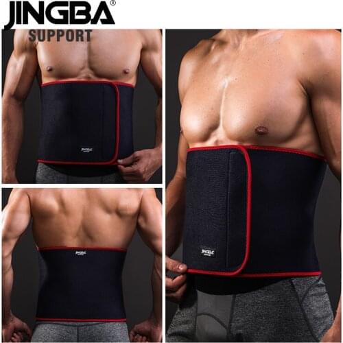 JINGBA SUPPORT Sport waist support belt weightlifting Back Support bar Protective gear Neoprene waist trimmer fitness sweat belt