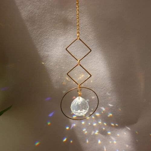 Faux Crystal Hanging Pendant Elegant Decorative Window Curtains Suncatcher Pendant Garden Decor