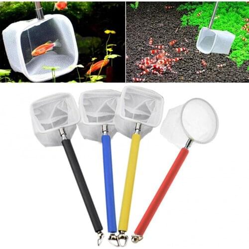 Durable Portable Mini Adjustable Telescopic Shrimp Fishing Net Mesh Aquarium Fish Water Tank Accessories Nets Supplies