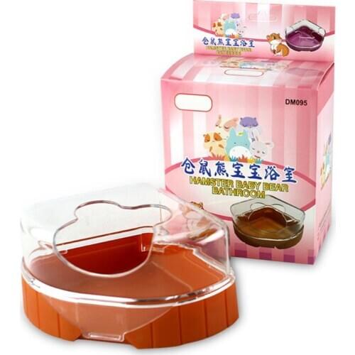 Transparent Hamster Bathroom Container Sandbox Gerbils Plastic Sand Dry Toilet