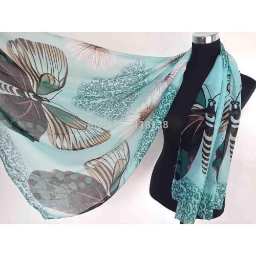 Fashion big Butterfly Print Scarf Shawl Wrap Scarves Womens Accessories, Free Shipping