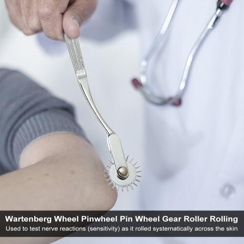 Stethoscope Medical Diagnostic Reflex Hammer Stainless Steel Pin Wheel Gear Roller Rolling Wartenberg Wheel Pinwheel Stethoscope