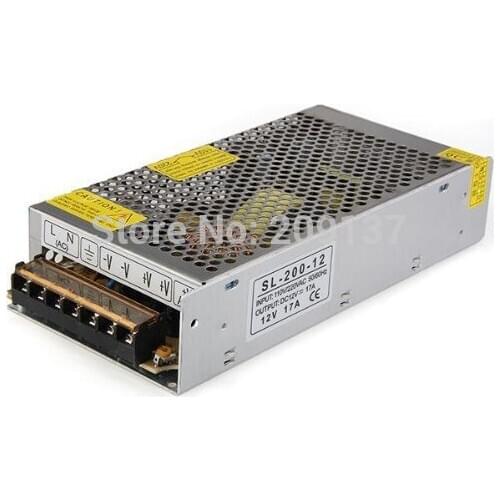 LED Power Supply 12V 16.5A 200W LED Driver Power Adapter Switching 110V/220V to 12V Lighting Transformers