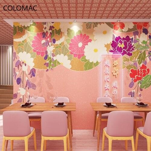 Colomac Custom Japanese Style Cuisine Sushi Restaurant Luminous Wallpaper KOL Shooting Background Mural Decoration Drop Shopping