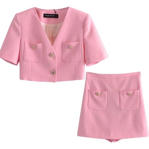 UETEEY Summer Skirt Suits