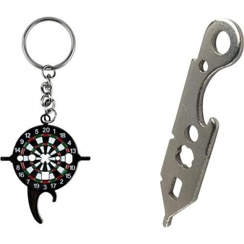 High Quality Keychain Dart Wrench Tool Tighten Darts Shafts Mini Dartboard Bottle Opener with Key Ring dart