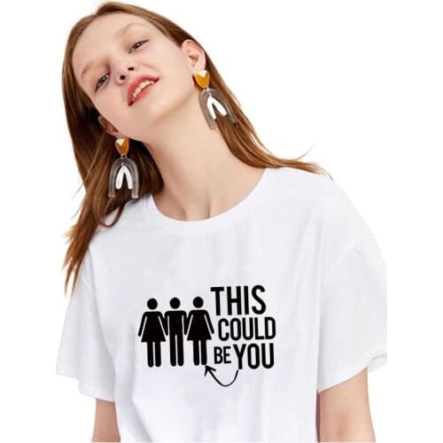 Funny womens Threesome print cotton T Shirt This Could Be You Gag Gift Shirt for Men summer tees tops plus size