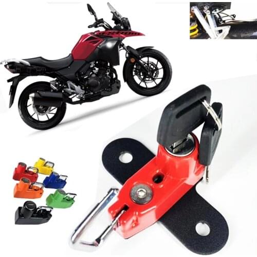 Motorcycle Helmet Lock Anti-Theft with 2 Keys Aluminum Alloy fits For SUZUKI V-Strom 250 2017 2018 2019 Motorcycle Accessories