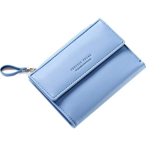 1 Pcs Women Girl Wallet Purse Short Design PU Leather Zipper for Coin Money Cards New