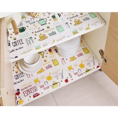 1 Roll KitchenTable Mat Drawers Cabinet Shelf Liners Cupboard Placemat Waterproof Oil proof Flamingo Shoes Cabinet Mat
