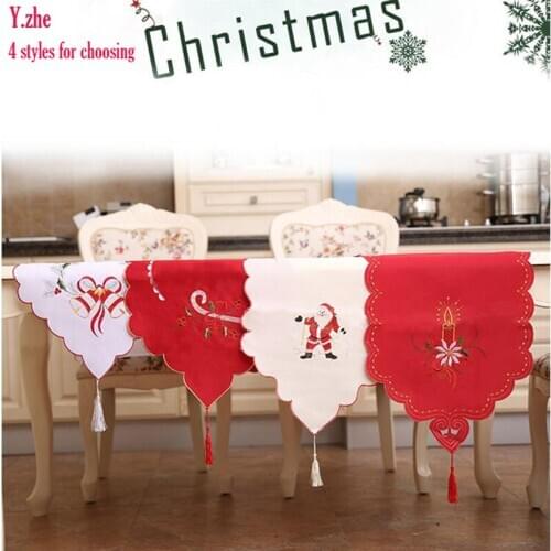 1pcs Good Christmas Table Flags Santa Clause Red Flags for Dinner Table Covers Home Decorations Ornaments Christmas Navidad