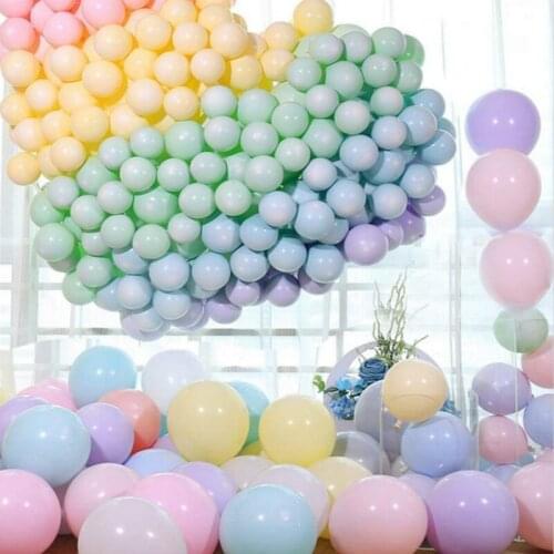 100pcs 10 inch macaron latex balloon Balony Birthday Party Decorations Colorful Candy Balloons Wedding Child Toys Air Globos