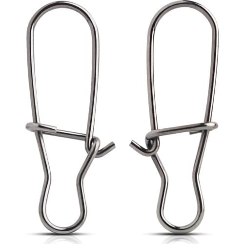 30-100PCS)(#00-#6)Stainless Steel Fishing Connector Fast Clip Lock Snap Swivel Solid Rings Safety Snaps Fishing Hook Tool Snap