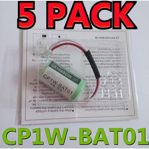 5pcs Original New Battery For Omron CP1W-BAT01 3V PLC Batteries With Wpecial Plug CP1E Free Shipping