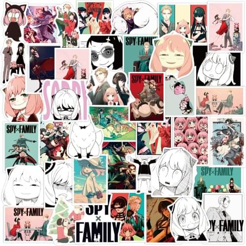 50 PCS Japan Anime SPYFAMILY Stickers for Wall Laptop Notebook Decals