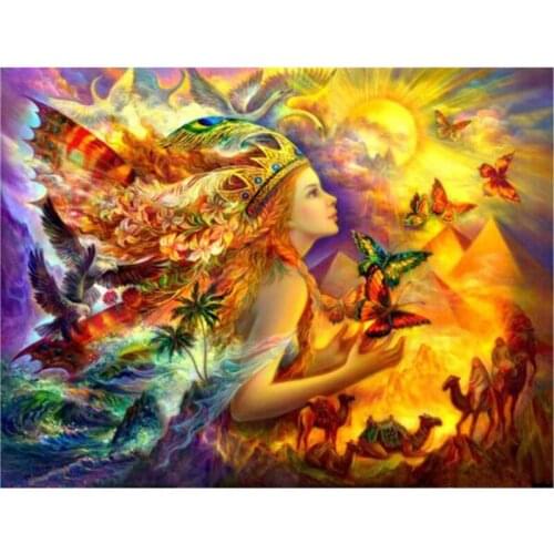 5D DIY Square Diamond Painting Cross Stitch Mosaic -Butterfly fairy- Home Decor 3D Diamond Embroidery Kids Home Decorations