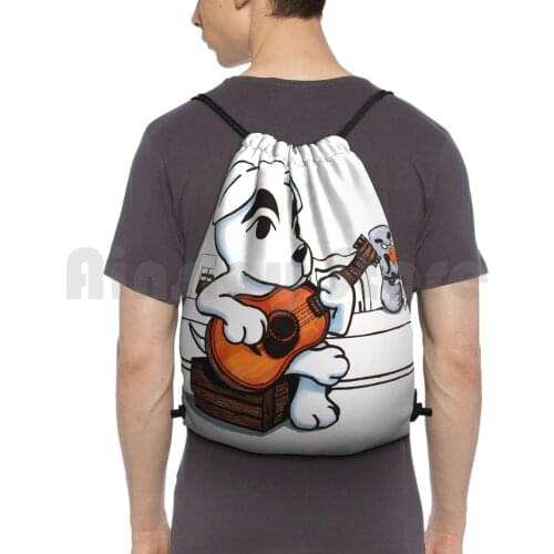 Animal-K.K. Slider At The Backpack Drawstring Bags Gym Bag Waterproof Animal Animal New Leaf Animal New Leaf Animal City