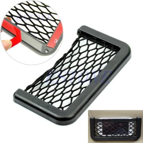 Car Auto String Mesh Resilient String Bag Storage Pouch Phone Gadget Cigarette