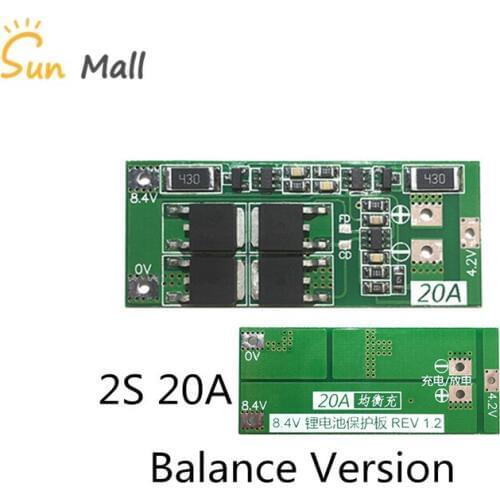 Balance Version 2S 20A 7.4V 8.4V 18650 BM Lithium battery protection board/BMS board
