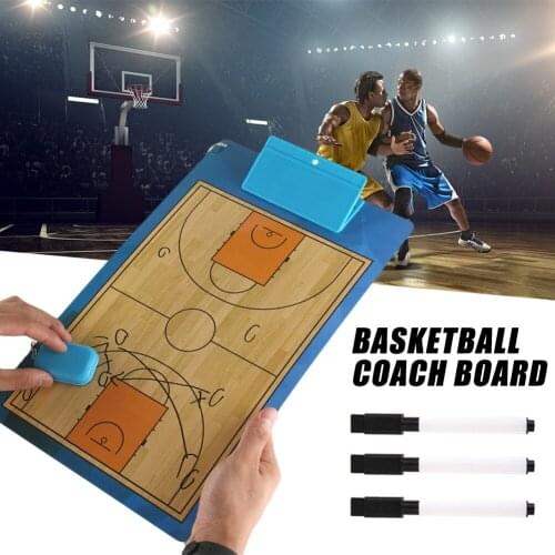 Basketball Coaching Board Double-sided Coaches Clipboard Dry Erase w/ marker Basketball Tactical Board Coach Marker Board