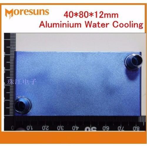 Fast Free Ship 2pcs up side water out 40*80*12mm Aluminium Water Block Cooling Heatsink Block Liquid Cooler For CPU GPU